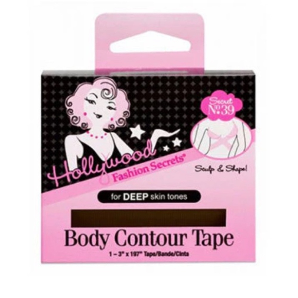 HOLLYWOOD FASHION SECRETS Body Contour Tape for Deep Skin Tones NEW